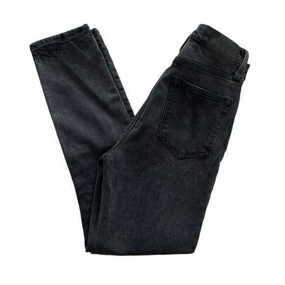 GRLFRND Womens Sz 26 Black Acid Wash High Waist Button-Fly Ankle Jeans Prototype - Picture 1 of 10